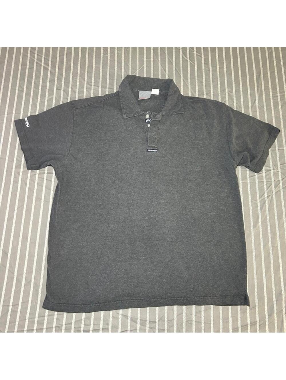 quicksilver polo men's grey size Large